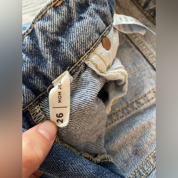 PacSun Eco Medium Blue Ripped Mom Jeans - Size 26 - Picture 7 of 7
